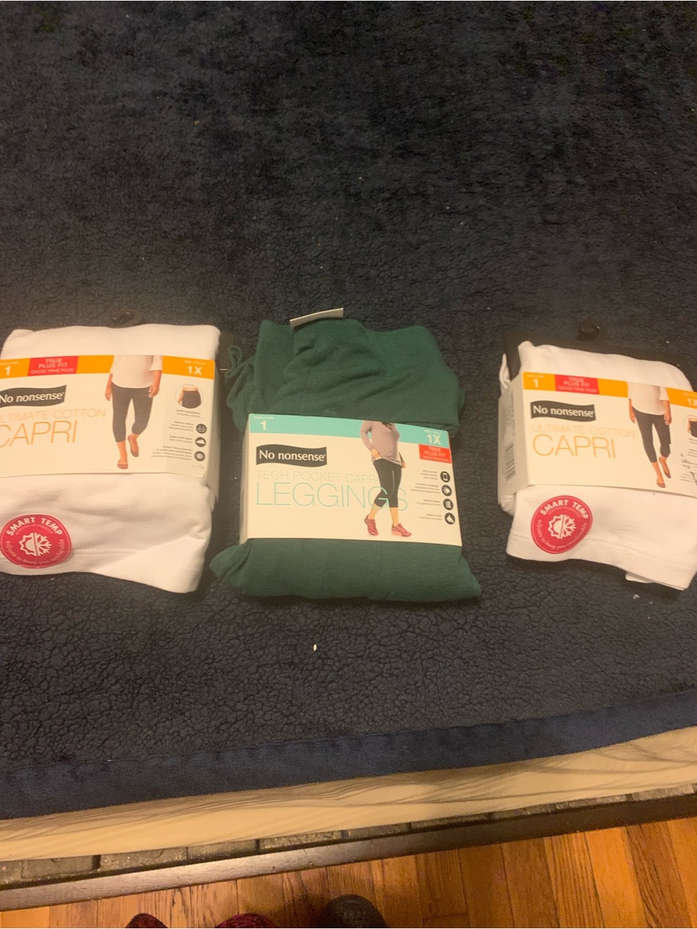 No Nonsense Women's Capri & Legging Pack - White and Green